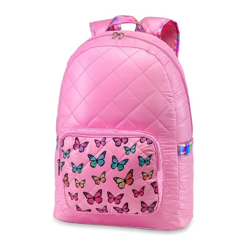 Pink Diamond Stitch Puffer Backpack.jpg